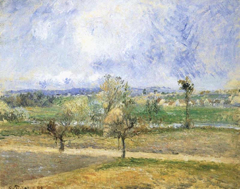 Camille Pissarro Rain scenery France oil painting art